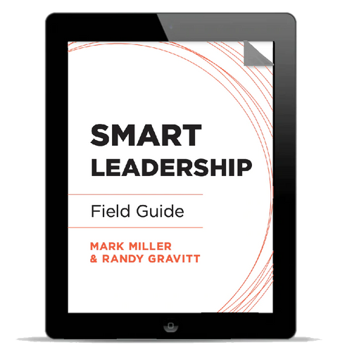 Mockup of Smart Leadership Field Guide in a tablet